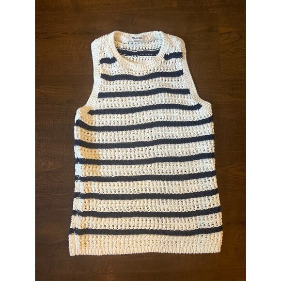 Madewell Crochet-Knit Crewneck Sweater Tank XS - Picture 4 of 6